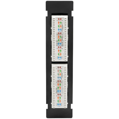 Tripp Lite by Eaton N050-P12 12-Port Wall-Mount Cat5e Patch Panel - PoE+ Compliant N050-P12