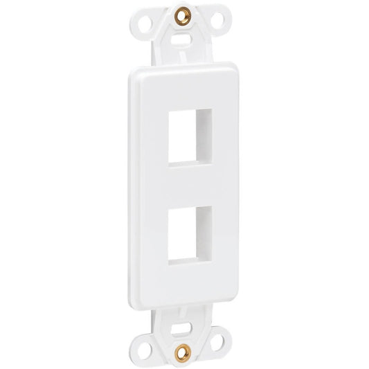 Tripp Lite by Eaton Center Plate Insert, Decora Style - Vertical, 2 Ports N042D-002V-WH