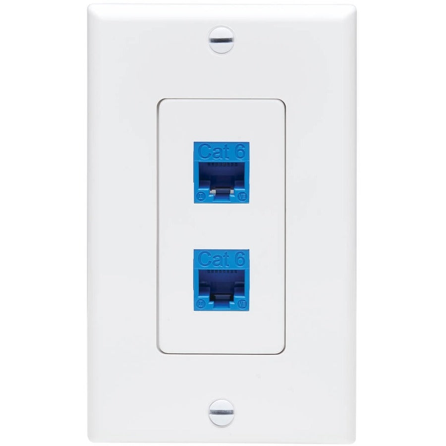 Tripp Lite by Eaton Center Plate Insert, Decora Style - Vertical, 2 Ports N042D-002V-WH