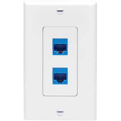 Tripp Lite by Eaton Center Plate Insert, Decora Style - Vertical, 2 Ports N042D-002V-WH