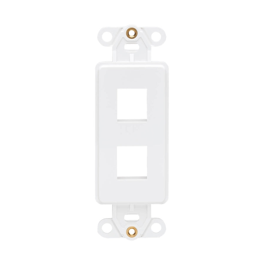 Tripp Lite by Eaton Center Plate Insert, Decora Style - Vertical, 2 Ports N042D-002V-WH