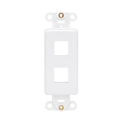 Tripp Lite by Eaton Center Plate Insert, Decora Style - Vertical, 2 Ports N042D-002V-WH