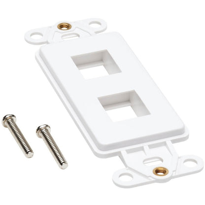 Tripp Lite by Eaton Center Plate Insert, Decora Style - Vertical, 2 Ports N042D-002V-WH