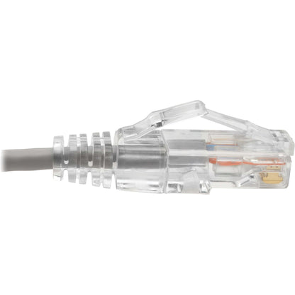 Tripp Lite by Eaton Cat6 UTP Patch Cable (RJ45) - M/M, Gigabit, Snagless, Molded, Slim, Gray, 8 in. N201-S8N-GY