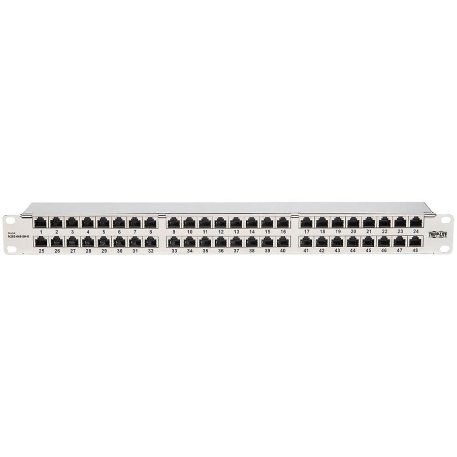 Tripp Lite by Eaton N252-048-SH-K Cat6 48-Port Patch Panel, 1U N252-048-SH-K