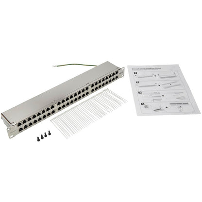 Tripp Lite by Eaton N252-048-SH-K Cat6 48-Port Patch Panel, 1U N252-048-SH-K