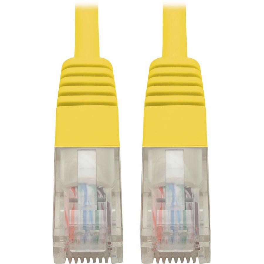 Tripp Lite by Eaton Cat5e 350 MHz Molded UTP Patch Cable (RJ45 M/M), Yellow, 2 ft. N002-002-YW