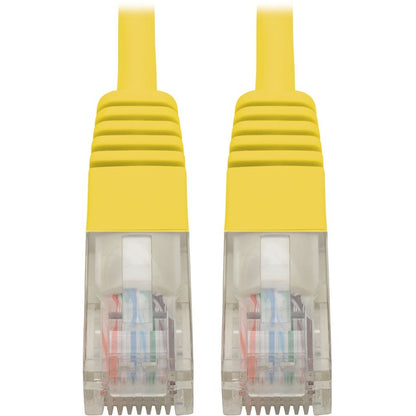 Tripp Lite by Eaton Cat5e 350 MHz Molded UTP Patch Cable (RJ45 M/M), Yellow, 2 ft. N002-002-YW