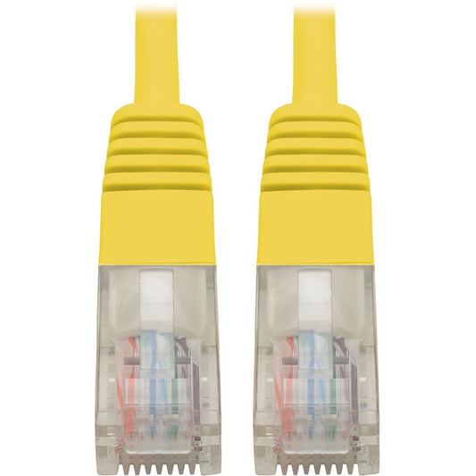 Tripp Lite by Eaton Cat5e 350 MHz Molded UTP Patch Cable (RJ45 M/M), Yellow, 2 ft. N002-002-YW