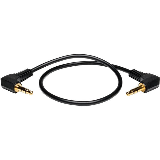 Tripp Lite 1ft Mini Stereo Audio Cable with Two Right Angle plugs 3.5mm M/M 1' P312-001-2RA