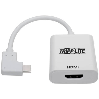 Tripp Lite by Eaton U444-06N-HD4KRA Right-Angle USB-C to HDMI Adapter, M/F, White U444-06N-HD4KRA