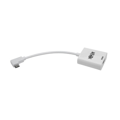 Tripp Lite by Eaton U444-06N-HD4KRA Right-Angle USB-C to HDMI Adapter, M/F, White U444-06N-HD4KRA