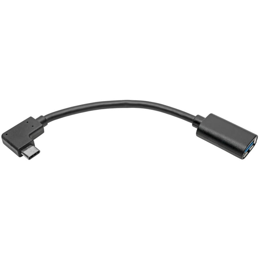 Tripp Lite by Eaton U428-06N-F-CRA Right-Angle USB Type-C to Type-A Adapter Cable, M/F, 6 in. U428-06N-F-CRA