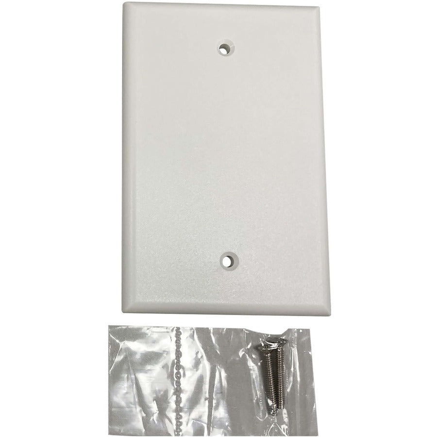 Tripp Lite by Eaton Safe-IT Blank Wall Plate, Antibacterial, Ivory Matte, TAA N042AB-000-IVM