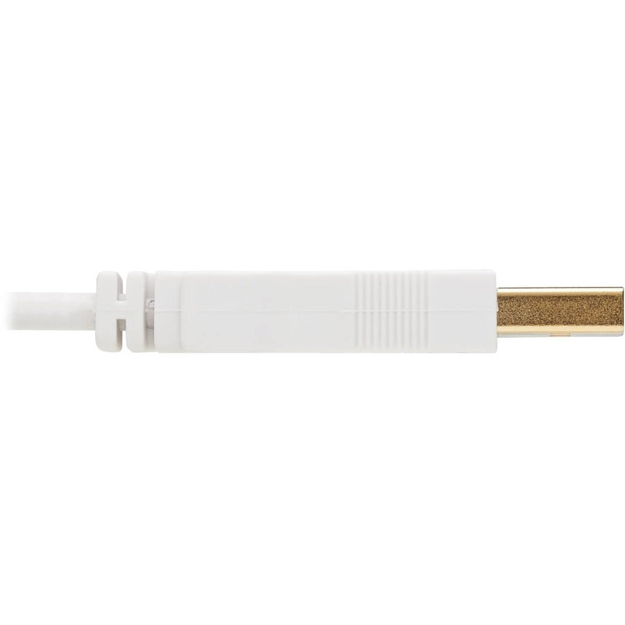 Tripp Lite Safe-IT USB-A to USB Mini-B Antibacterial Cable (M/M), USB 2.0, White, 3 ft. U030AB-003-WH