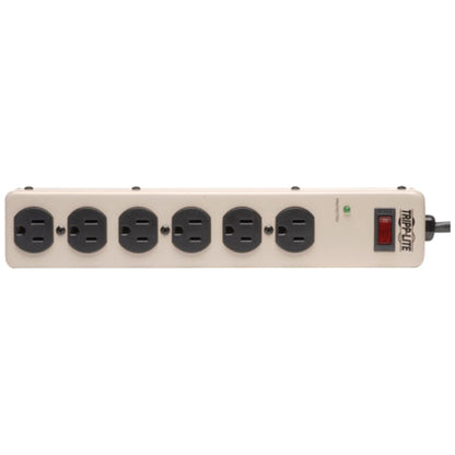 Tripp Lite Waber Surge Protector Power Strip Metal 6 Outlet 6' Cord PM6NS