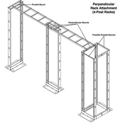 Tripp Lite by Eaton SRLADDERATTACH Mounting Bracket for Cable Ladder - Black SRLADDERATTACH