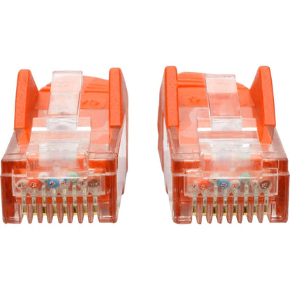 Tripp Lite by Eaton Cat6 Gigabit Snagless Molded UTP Patch Cable (RJ45 M/M), Orange, 1 ft N201-001-OR