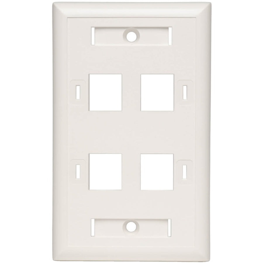 Tripp Lite by Eaton White Keystone Faceplate - 4 Ports N042-001-04-WH