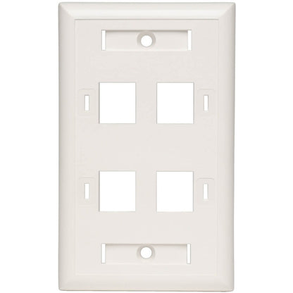 Tripp Lite by Eaton White Keystone Faceplate - 4 Ports N042-001-04-WH