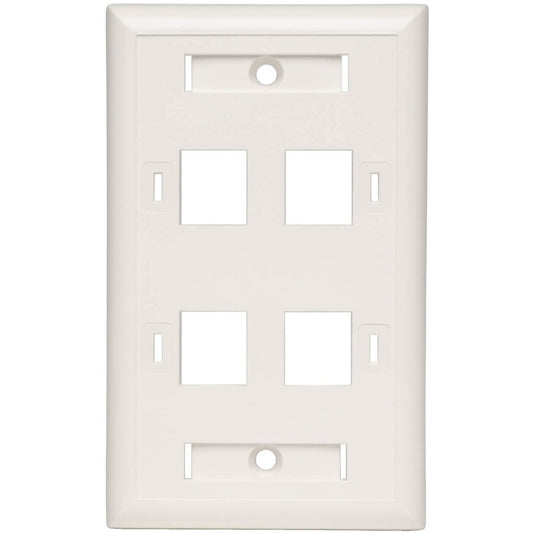 Tripp Lite by Eaton White Keystone Faceplate - 4 Ports N042-001-04-WH