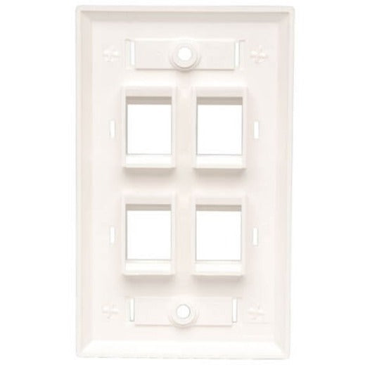 Tripp Lite by Eaton White Keystone Faceplate - 4 Ports N042-001-04-WH