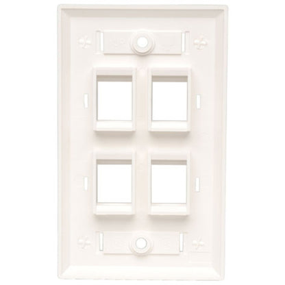 Tripp Lite by Eaton White Keystone Faceplate - 4 Ports N042-001-04-WH