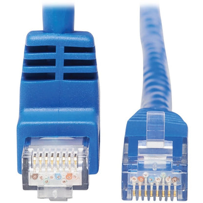 Tripp Lite by Eaton N204-015-BL-UP Up-Angle Cat6 Ethernet Cable - 15 ft., M/M, Blue N204-015-BL-UP