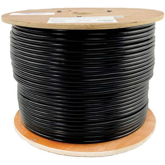 Tripp Lite by Eaton Cat5e 350 MHz Bulk Solid-Core PVC Cable, Black, 1000 ft N022-01K-BK