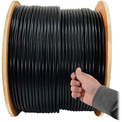 Tripp Lite by Eaton Cat5e 350 MHz Bulk Solid-Core PVC Cable, Black, 1000 ft N022-01K-BK