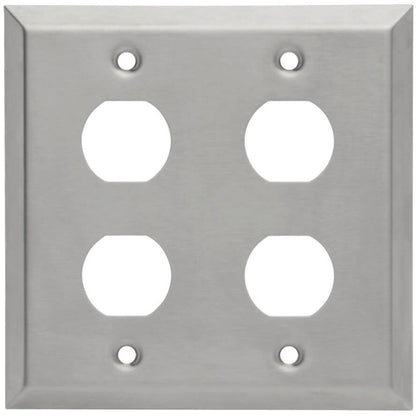 Tripp Lite by Eaton N206-FP04-IND RJ45 Bulkhead Wall Plate, 4 Cutouts, Industrial, Metal N206-FP04-IND