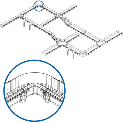 Tripp Lite by Eaton Toolless Horizontal 90-Degree Elbow for Fiber Routing System, 120 mm (5 in) SRFC5ELBOW