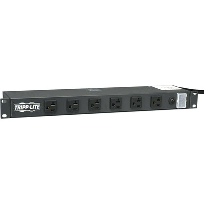 Tripp Lite Power Strip Rackmount Metal 120V 5-20R 12 Outlet 15' Cord 1URM RS-1215-20