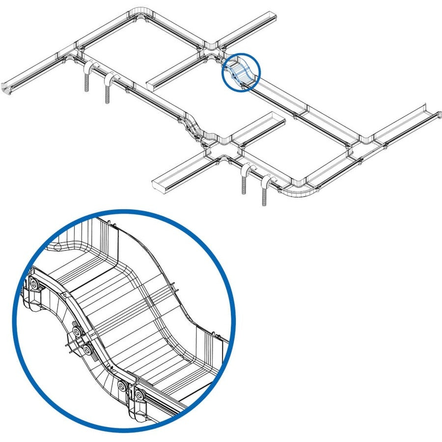 Tripp Lite by Eaton Toolless 45-Degree Up/Down Ramp Kit for Fiber Routing System, 240 mm (10 in) SRFC10RAMP