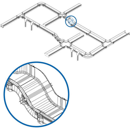 Tripp Lite by Eaton Toolless 45-Degree Up/Down Ramp Kit for Fiber Routing System, 240 mm (10 in) SRFC10RAMP