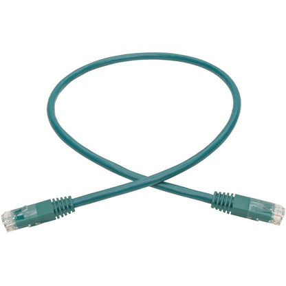 Tripp Lite by Eaton Cat6 Gigabit Molded Patch Cable (RJ45 M/M), Green, 2 ft N200-002-GN