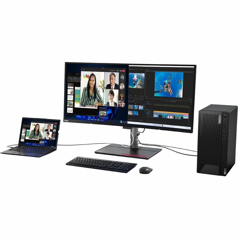 Lenovo ThinkCentre M90t Gen 3 11TN001XCA Desktop Computer - Intel Core i5 12th Gen i5-12500 Hexa-core (6 Core) 3 GHz - 8 GB RAM DDR5 SDRAM - 512 GB M.2 PCI Express NVMe 4.0 x4 SSD - Tower - Black 11TN001XCA