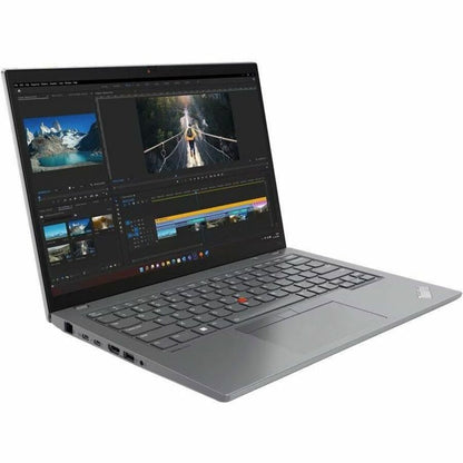 Lenovo ThinkPad T14 Gen 4 21HD002ACA 14" Notebook - WUXGA - 1920 x 1200 - Intel Core i5 13th Gen i5-1345U Deca-core (10 Core) - 16 GB Total RAM - 16 GB On-board Memory - 512 GB SSD - Storm Gray 21HD002ACA