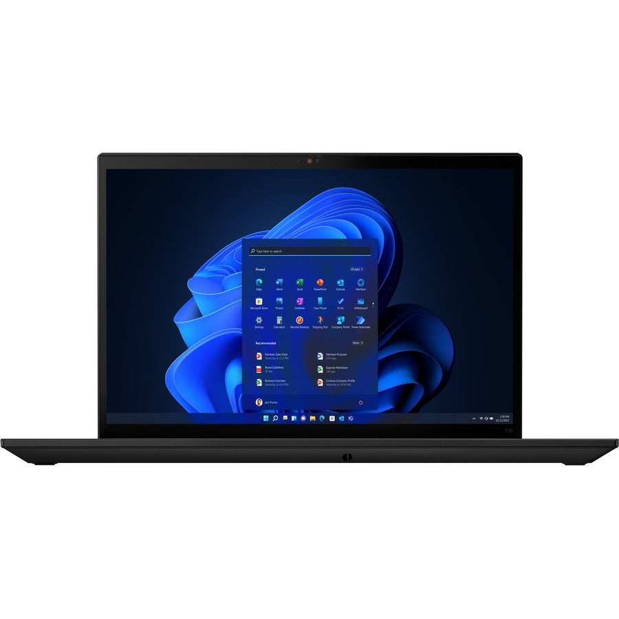 Lenovo ThinkPad T16 Gen 1 21BV00HECA 16" Touchscreen Notebook - WUXGA - 1920 x 1200 - Intel Core i7 12th Gen i7-1270P Dodeca-core (12 Core) 2.20 GHz - 16 GB Total RAM - 8 GB On-board Memory - 512 GB SSD - Thunder Black 21BV00HECA