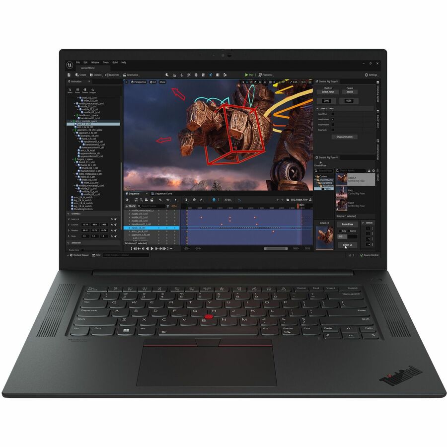 Lenovo ThinkPad P1 Gen 6 21FV0023US 16" Mobile Workstation - WQXGA - 2560 x 1600 - Intel Core i7 13th Gen i7-13700H Tetradeca-core (14 Core) 2.40 GHz - 16 GB Total RAM - 512 GB SSD - Black Paint 21FV0023US