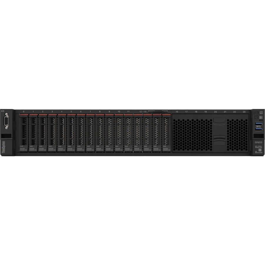 Lenovo ThinkSystem SR655 7Z01A03CNA 2U Rack Server - 1 x AMD EPYC 7302P 3 GHz - 16 GB RAM - Serial ATA/600 Controller 7Z01A03CNA