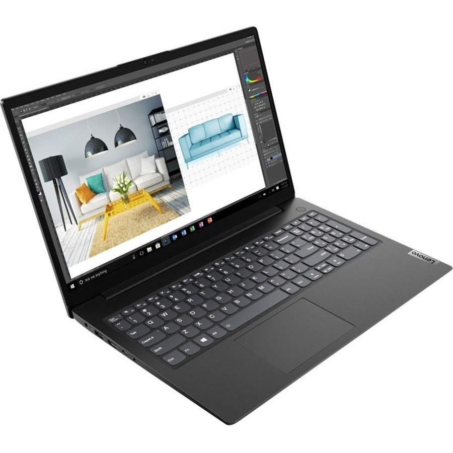 Lenovo V15-ALC 82KD00DGCA 15.6" Notebook - Full HD - 1920 x 1080 - AMD Ryzen 5 5500U Hexa-core (6 Core) 2.10 GHz - 8 GB Total RAM - 256 GB SSD - Black 82KD00DGCA