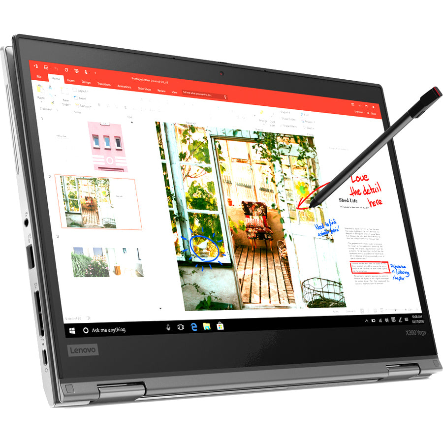 Lenovo ThinkPad X390 Yoga 20NN001GUS 13.3" Touchscreen 2 in 1 Notebook - 1920 x 1080 - Intel Core i5 8th Gen i5-8365U Quad-core (4 Core) 1.60 GHz - 8 GB Total RAM - 256 GB SSD - Silver 20NN001GUS