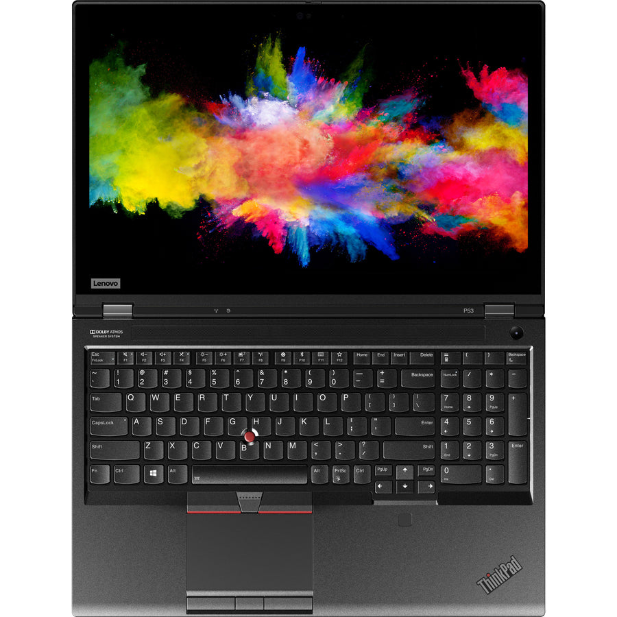 Lenovo ThinkPad P53 20QN0049US 15.6" Mobile Workstation - 1920 x 1080 - Intel Core i7 9th Gen i7-9750H Hexa-core (6 Core) 2.60 GHz - 16 GB Total RAM - 512 GB SSD - Midnight Black 20QN0049US