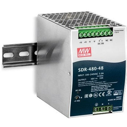 TRENDnet 480W, 48V DC, 10A AC to DC DIN-Rail Power Supply with PFC Function, TI-S48048 TI-S48048