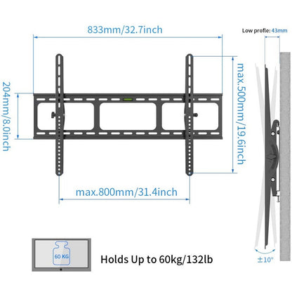 Amer Mounts Wall Mount for Flat Panel Display, Monitor BIGASSMOUNT60T