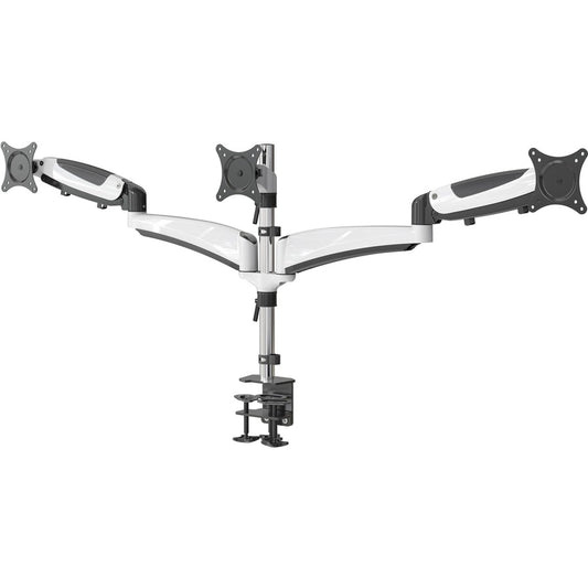 Amer Mounts Hydra3 Clamp Mount for Flat Panel Display, Curved Screen Display - Black, Chrome, White HYDRA3