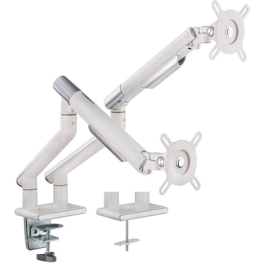 Amer Mounts HYDRA2A Desk Mount for Display Screen, Curved Screen Display, Monitor - Space Gray, Textured White HYDRA2A