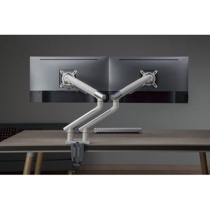 Amer Mounts HYDRA2A Desk Mount for Display Screen, Curved Screen Display, Monitor - Space Gray, Textured White HYDRA2A