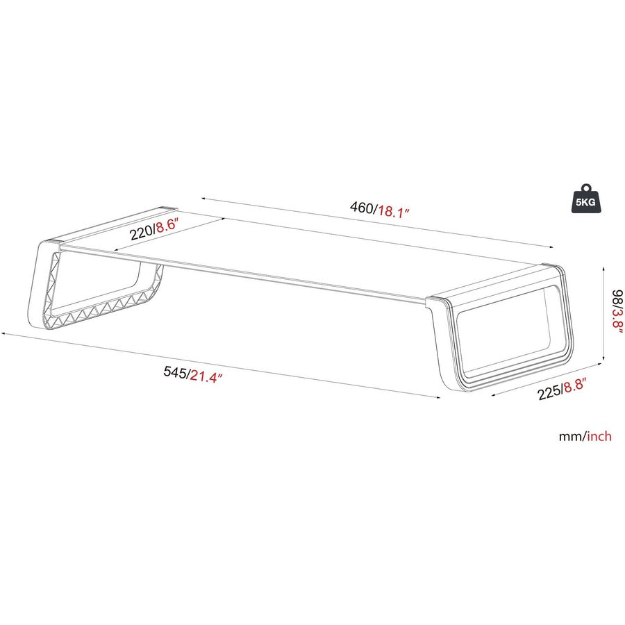 Amer Mounts Desk Monitor Riser Stand AMRPHONEBOOK